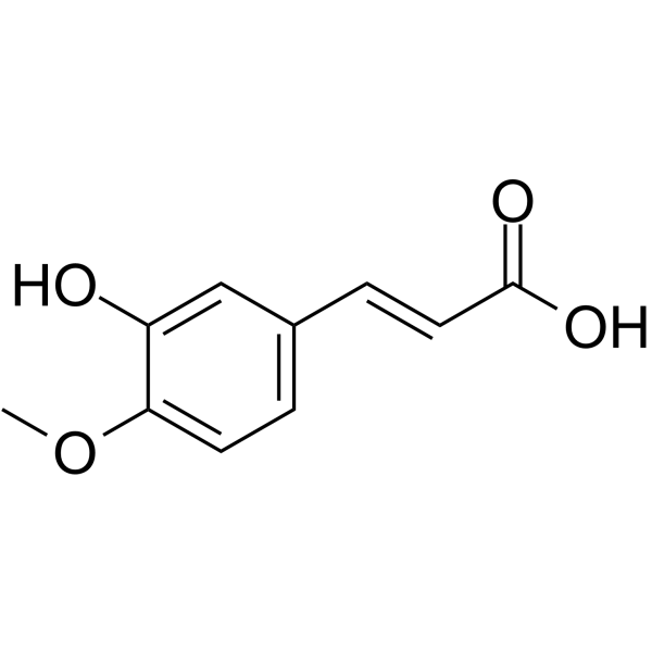 3-Hydroxy-4-methoxycinnamic-acid Structure